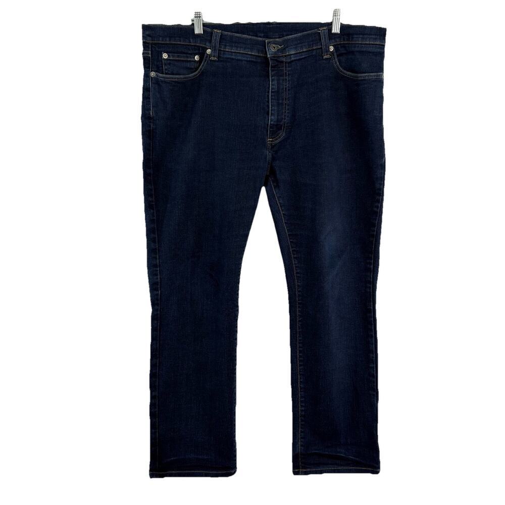 L.L. Bean Men’s Size 42x29 Standard Fit Dark Wash Straight Leg Blue Jeans Work